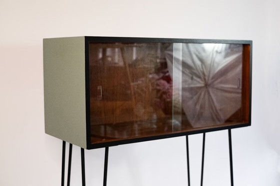 Image 1 of Mid - Century Modern display cabinet - Sage Green