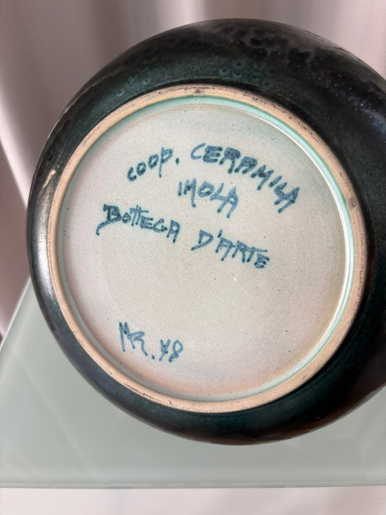 Ciotola vintage in ceramica italiana – Cooperativa Ceramica Imola – Bottega d'Arte – 1978 – artisan (photo 3 of 8)