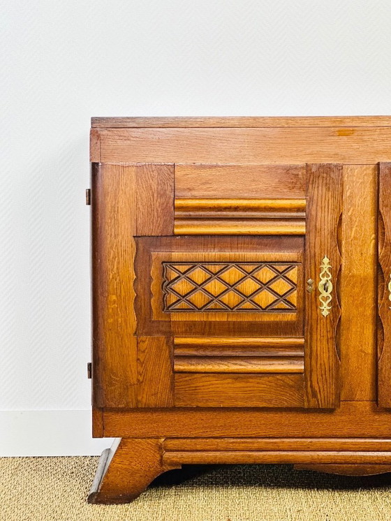 Image 1 of Credenza bassa in rovere Art Déco, Francia, 1940