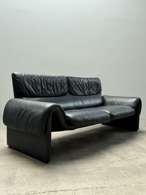 DE SEDE DS 2011 2-SITZER SOFA LEDER DUNKELBLAU