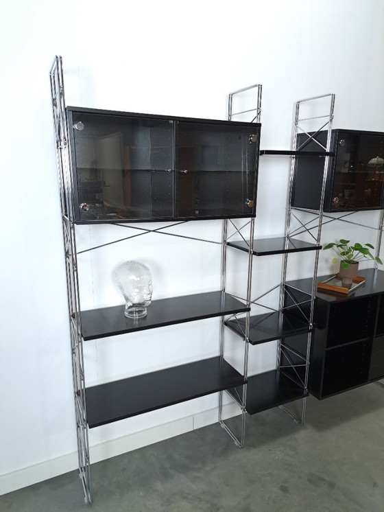 Image 1 of Armoire modulaire Denka de design danois, supports et étagères chromés