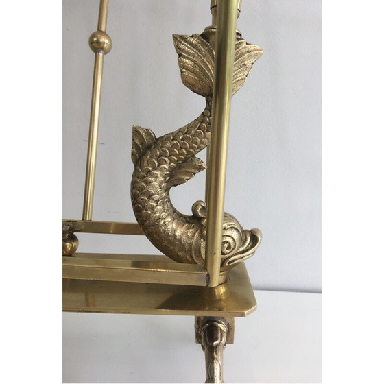 Image 1 of Vintage Neoclassical Brass magazine rack for Maison Jansen, 1940