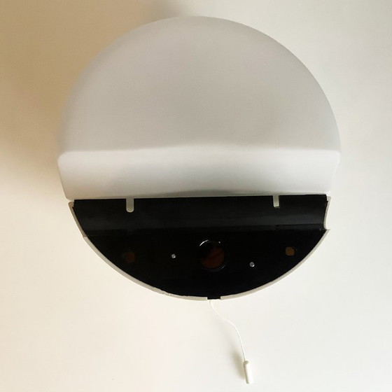 Image 1 of Lampada da parete vintage in vetro dell'era spaziale HP Leuchten Globe anni '70