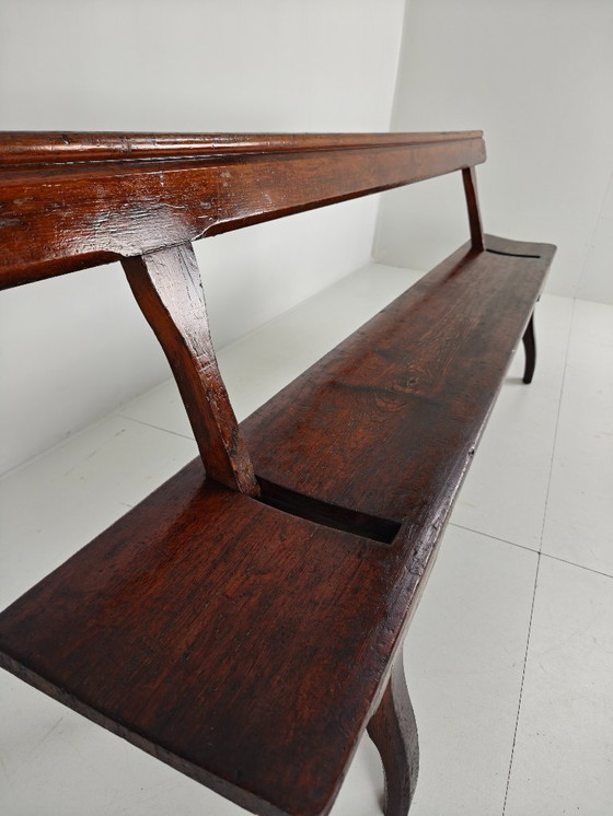 Image 1 of Banco ferroviario victoriano de pino albar – Halstead's, Todmorden