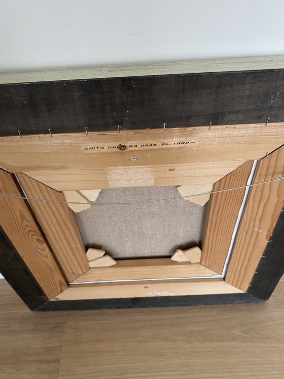 Image 1 of Pinturas indianas Anita duiff gesigneerd acyl op canvas 43x43