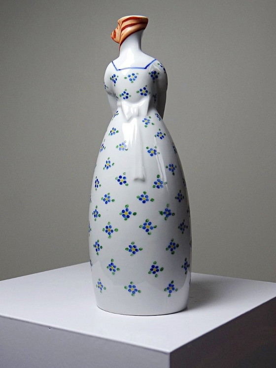 Image 1 of Rare antique collectible porcelain bottle by Michelaud Limoges, Robj Paris style