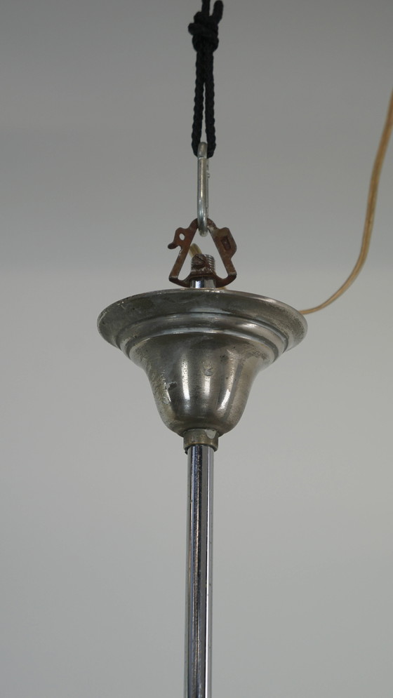 Image 1 of Vintage Voornamelijk Blauwe Art Deco Design Hanglamp