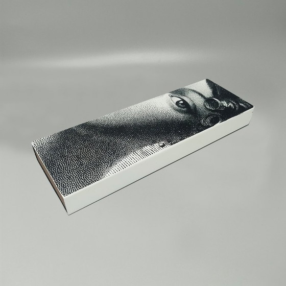 Image 1 of 2000s Astonishing Black and White Fornasetti Box signed Fornasetti. Made in Italy