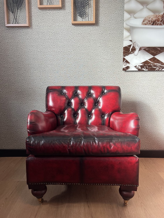 Image 1 of Chesterfield Bolton fauteuil - Antiek Rood - Leer