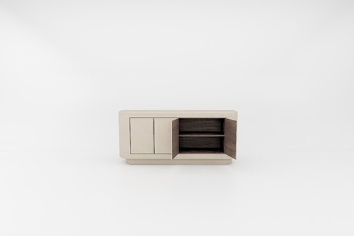 Contemporary Plaster Sideboard with Walnut interior