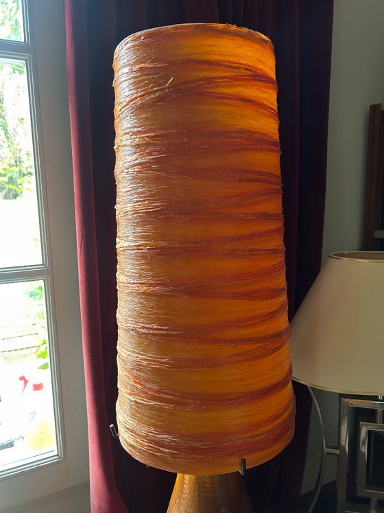 Image 1 of Lampada Accolay in terracotta, con doppio paralume in resina, 1960