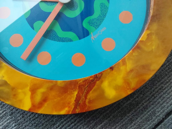 Memphis Gruppe Uhr Neos George Sowden Miami Sottsass Mailand Design Wanduhr – Memphis Milano, Uhren, Plastic (photo 3 of 5)