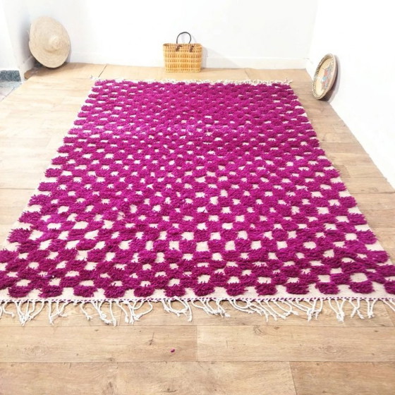 Image 1 of Berberteppich Rosa Moderner Stil – Handgewebte Wolle (276×200 cm)