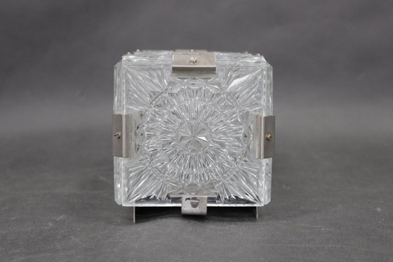 Image 1 of Coppia di applique in vetro ceco della metà del secolo di Kamenický Šenov