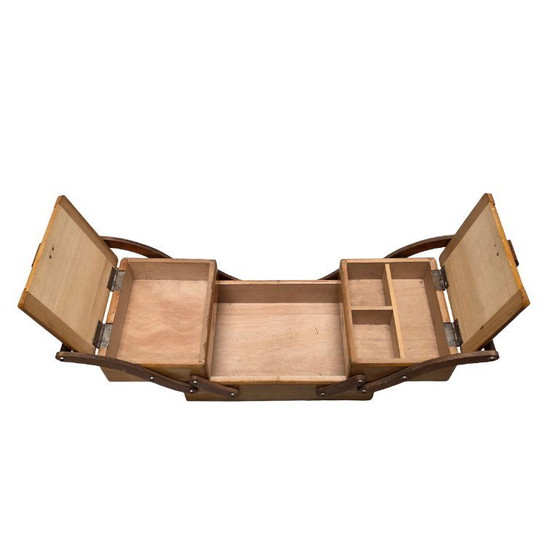 Image 1 of Trousse de couture portable française vintage, années 1960