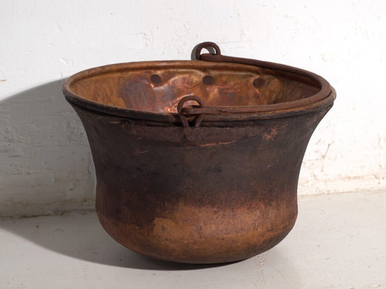 Antique copper cauldron – Central Europe, circa 1900 – Kitchen accessories, Iron (photo 26 of 40)