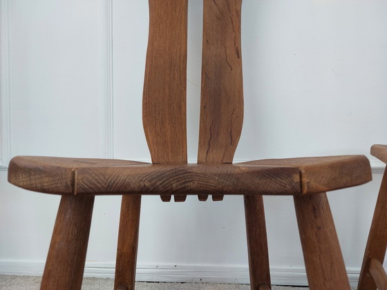 Image 1 of Satz von 4 brutalistischen Stühlen De Puydt- Belgien 1970