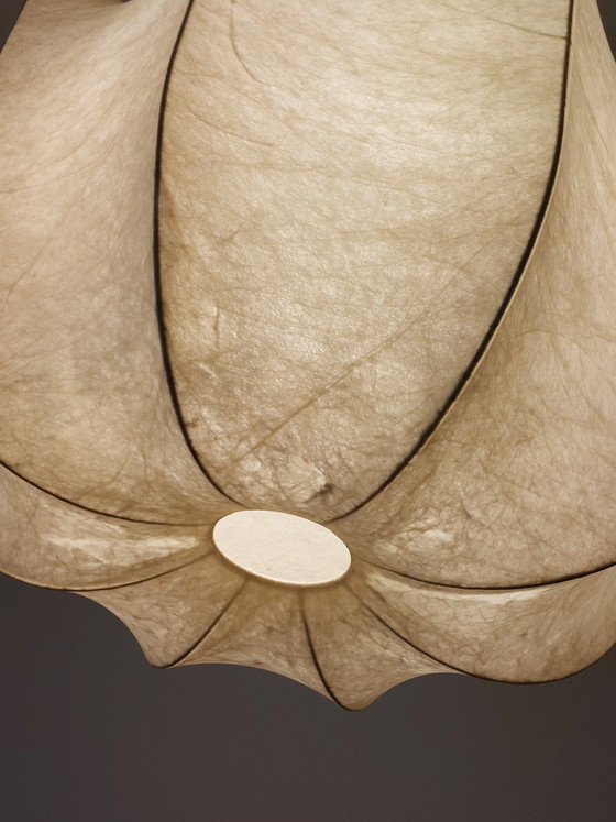 Image 1 of Very large vintage Cocoon pendant lamp by Friedel Wauer for Goldkant