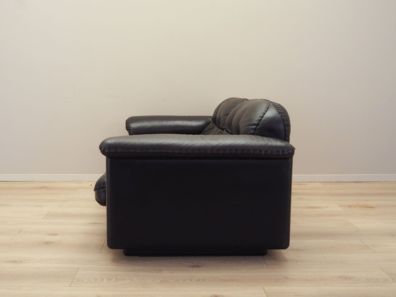 Image 1 of Bruine leren bank, Zwitsers ontwerp, jaren 1970, Vervaardiging: De Sede