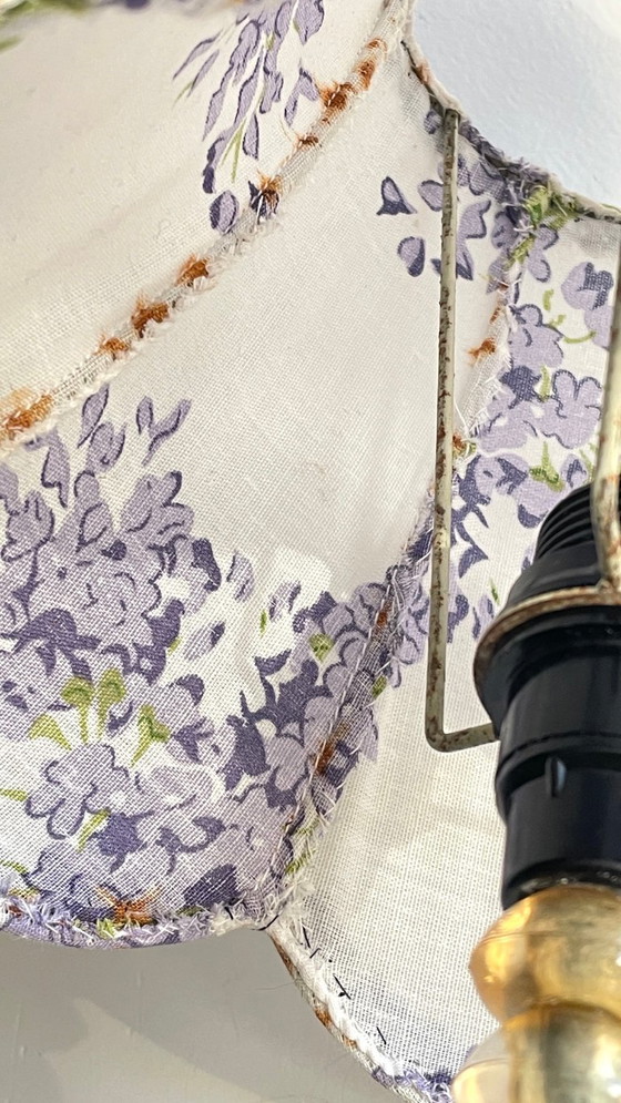 Vintage Plexiglas and lilac fabric lamp – Table lamps, Textile (photo 26 of 29)