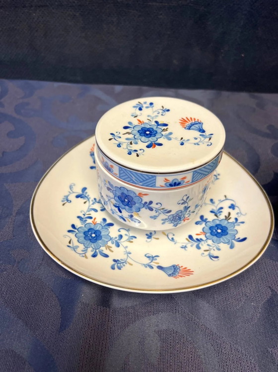 Volkstedt. Servizio da bomboniera, piatto e vaso in cobalto. – Ciotole, Porcelain (photo 3 of 7)