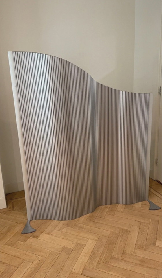 Vintage Room Divider/Partition Silver Aluminum – Room screens, Plastic, Aluminium (photo 4 of 5)