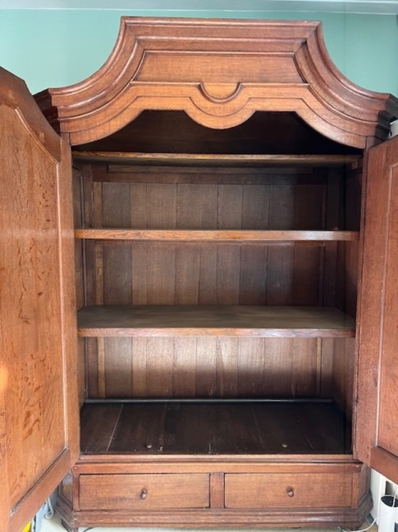 Antique Oak Hanging/Shelving Wardrobe – Wood (photo 2 of 7)