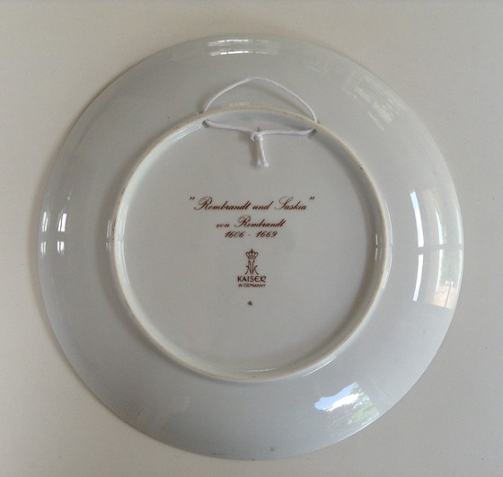 Image 1 of Vintage Wall Sign Rembrandt van Rijn, Rembrandt & Saskia, Kaiser W Germany