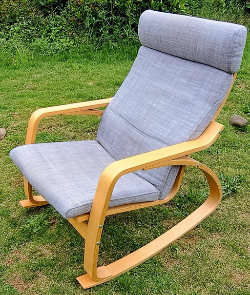 IKEA Poäng rocking chair - Birch veneer/Hillared beige poang