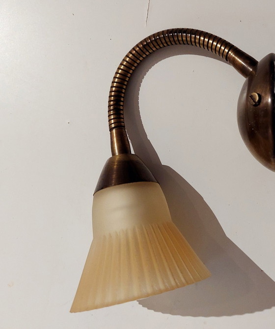 Image 1 of Small Brass Lucezia Gooseneck Vintage Wall Light