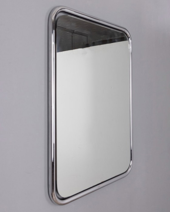 Image 1 of VINTAGE 1970S WALL MIRROR IN CHROME-PLATED METAL, ITALIAN DESIGN