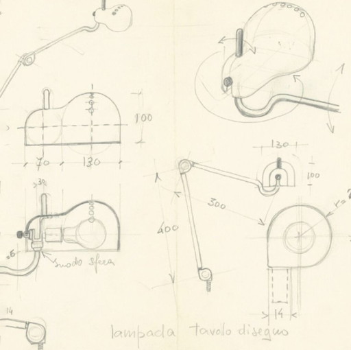 Lampe Topo par Joe Colombo pour Stilnovo 1970 Première édition
