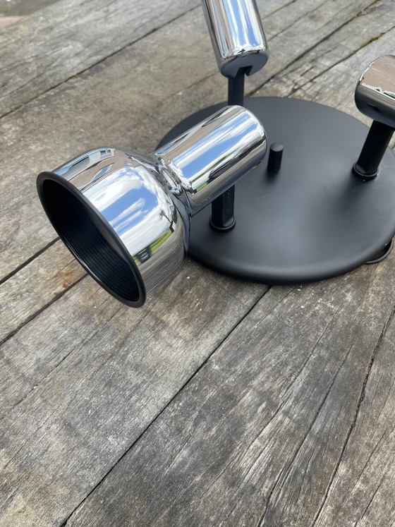 Image 1 of Vintage Brilliant Leuchten space age chrome ceiling spotlights