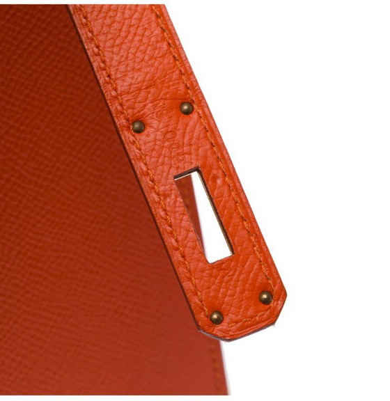 Image 1 of Sac HERMES Kelly 32 en Cuir Orange - 103499