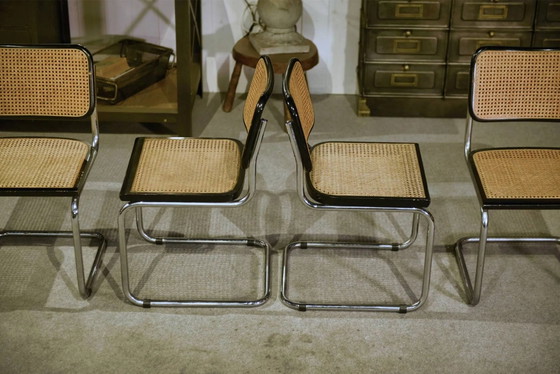 Set di 6 sedie Cesca B32 di Marcel Breuer anni '70 – Sedie da pranzo, Legno, polished steel, Bauhaus (photo 10 of 14)