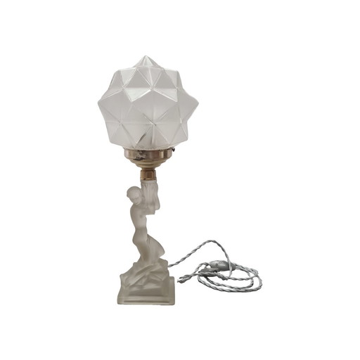 Art Deco table lamp with half-naked woman, circa 1930s