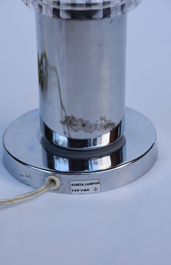 Image 1 of Lampada da tavolo Kosta Boda tipo 1180 in cristallo e cromo