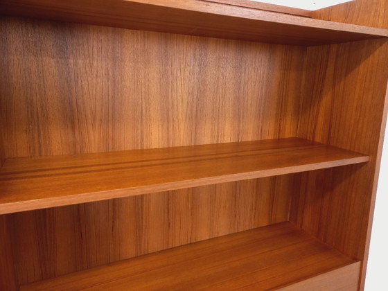 Image 1 of Meuble Bibliothèque Secrétaire de Rangement avec Commode Vintage en Teck des Années 60 70