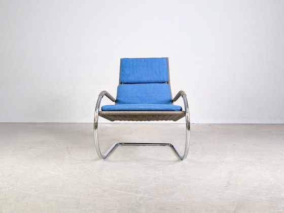 Image 1 of Sillón original Tecta D35-1, diseño cantilever, mimbre gris, reposabrazos