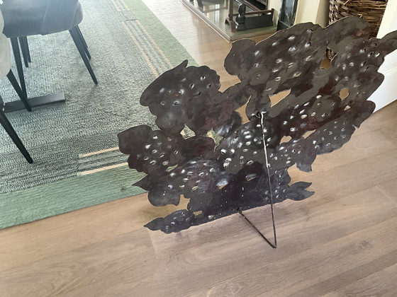 Image 1 of Schermo decorativo in metallo dipinto Han