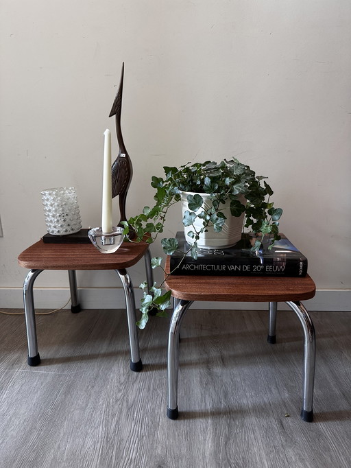 Set of two 1970s side tables