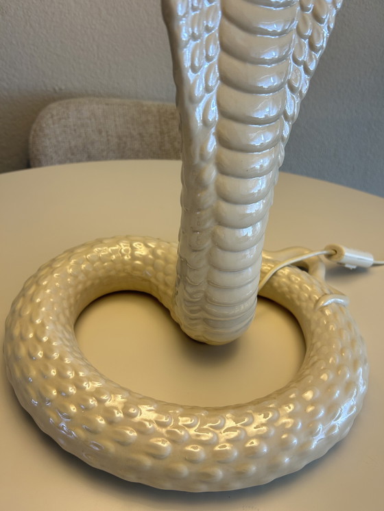 Image 1 of Tomasso Barbi Pearl Cobra Table Lamp
