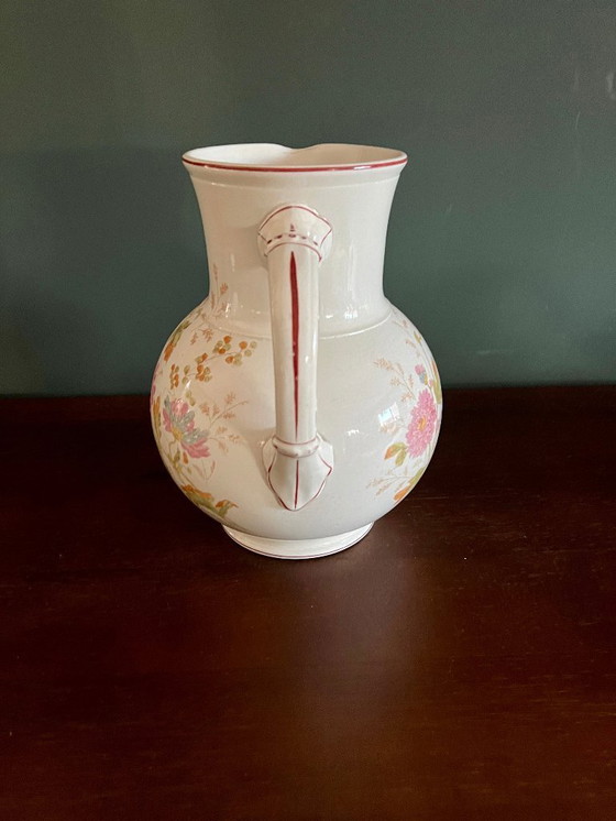 Image 1 of Porcelain and earthenware factory Ludwig Wessel Art Nouveau wash jug. Marked with Imperial Bonn and painted by hand.