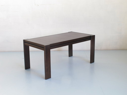 Solid Iroko Wood Desk or Dining Table, Regain Edition