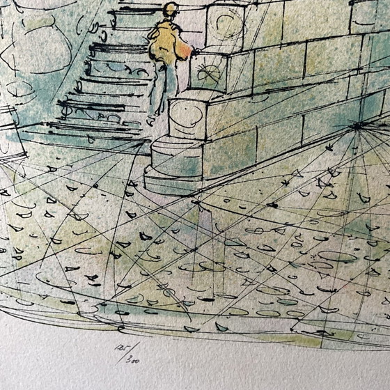 Image 1 of Rolf Rafflewski – Litografia parigina firmata, Pont au Double