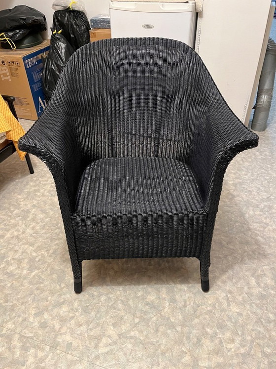 Image 1 of 1x loom fauteuil, Accente Original Loom - Made in Germany, origineel wit, nu antraciet gespoten