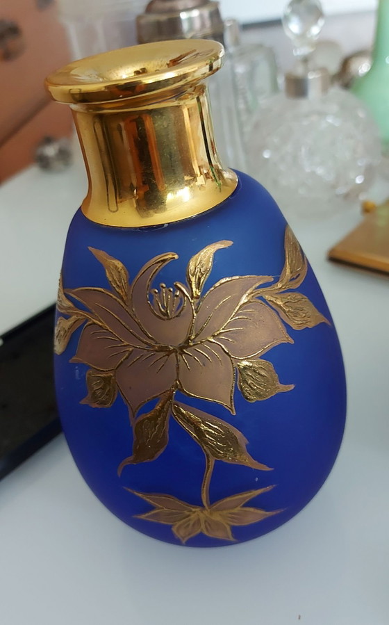 Mosser ? Vetro blu cobalto boemo – Oggetti decorativi, Metallo (photo 2 of 5)