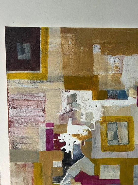 Image 1 of Lienzo de pintura acrílica abstracta contemporánea - 80x65cm