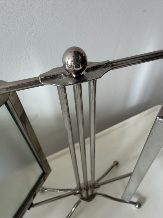 Image 1 of Carrousel photo chromé avec verre