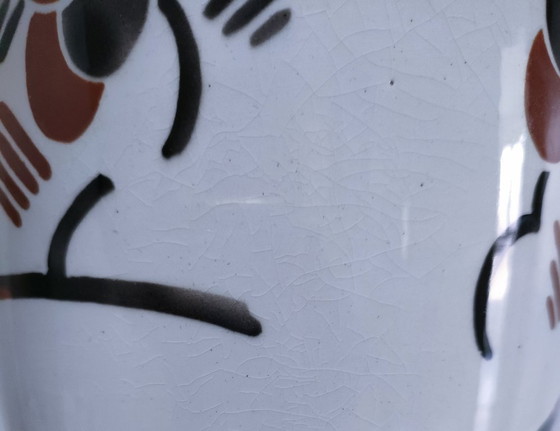 Image 1 of Art Deco vase by Keller Guérin, "Ceylon" bird